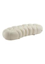 OHNO Furniture Montreal - Bubbel Bank - Wit, Ophalen of Verzenden, Nieuw, Rechte bank, Stof