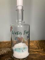 Handgedecoreerde Glazen Kaarsen Standaard 'Winter Fun', Overige materialen, Overige kleuren, Nieuw, Ophalen of Verzenden