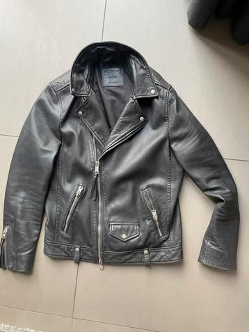 All Saints MILO biker jacket maat M - Zwart - echt leer beschikbaar voor biedingen