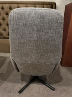 Draai Fauteuil Grijs - Kebe design - 20% extra korting, Huis en Inrichting, Fauteuils, Nieuw, Minder dan 75 cm, Modern, Stof