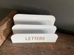 Postbakje wit met gouden letters briefbakje, Huis en Inrichting, Woonaccessoires | Krantenbakken en Lectuurbakken, Ophalen of Verzenden