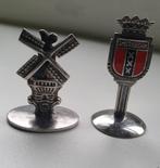 Antieke verzilverde sigarettendover Amsterdam en molen, Antiek en Kunst, Ophalen of Verzenden