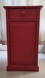 Rood Houten Kastje jaren '50-'70, Huis en Inrichting, Ophalen, Minder dan 50 cm, Gebruikt, 1 of 2 laden