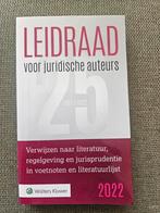 Leidraad voor Juridische Auteurs 2022, Zo goed als nieuw, Wolters Kluwer, Alpha, HBO