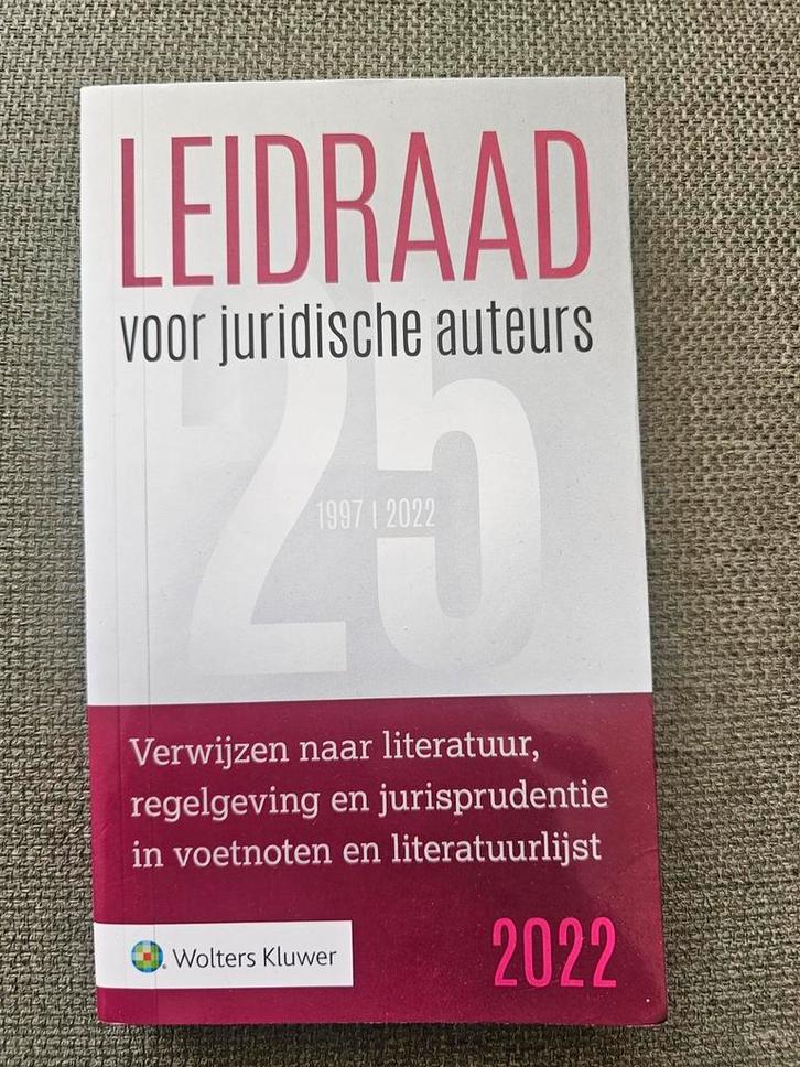 Leidraad voor Juridische Auteurs 2022, Boeken, Studieboeken en Cursussen, Zo goed als nieuw, HBO, Alpha, Ophalen of Verzenden