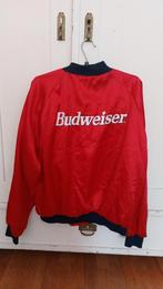 BUDWEISER Bier Vintage 80s Baseball Jas Jack Rood L Bud Beer, Ophalen of Verzenden, Zo goed als nieuw, Kleding, Overige merken