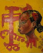 Groot origineel kunstwerk Peter Klashorst Beauty in Yellow, Ophalen of Verzenden