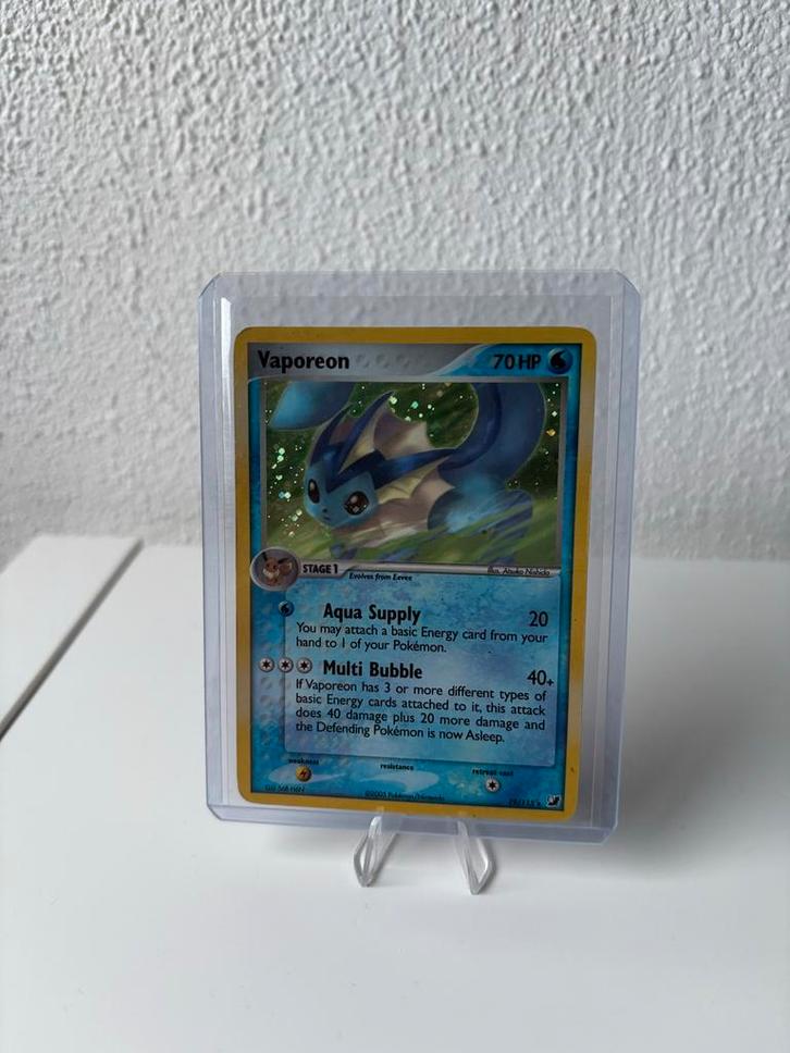 Vaporeon 19/115, Hobby en Vrije tijd, Verzamelkaartspellen | Pokémon, Zo goed als nieuw, Losse kaart, Ophalen of Verzenden