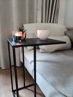 Zwart metalen bijzettafel / plantentafeltje - 58x40x30 cm, Huis en Inrichting, Tafels | Bijzettafels, Minder dan 55 cm, Metaal of Aluminium