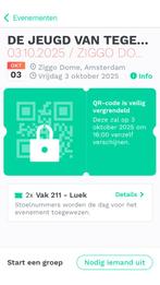 Tickets De Jeugd van Tegenwoordig (zitplaatsen), Twee personen, Oktober, Hip Hop