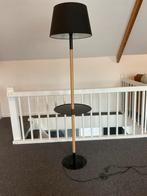 Zwarte vloerlamp met tafeltje 160 cm hoog, Ophalen, Gebruikt, Metaal