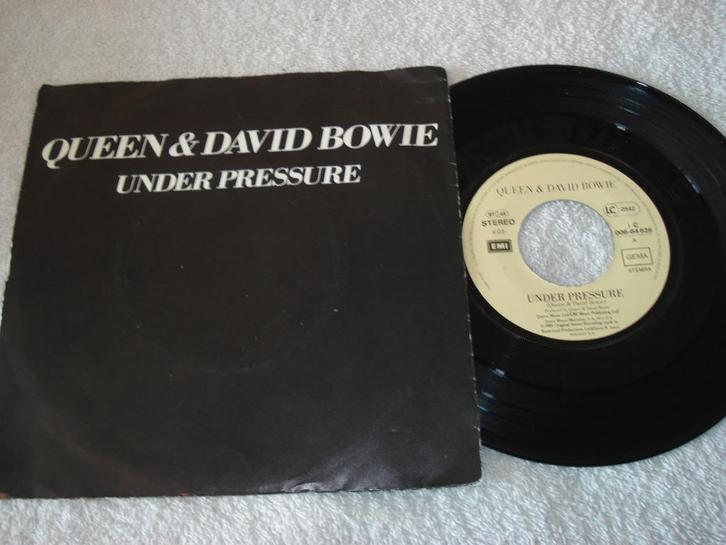 Queen  David Bowie      Under Pressure      Orgineel, Cd's en Dvd's, Vinyl Singles, Zo goed als nieuw, Single, Pop, Ophalen of Verzenden