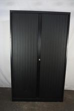 Zwarte gebruikte archiefkast, gereedschapskast, garagekast