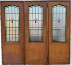 3 -delige set glas in lood deuren jugendstil 206x223cm., Ophalen