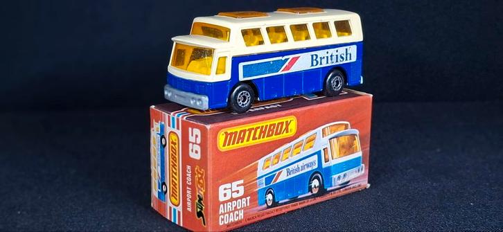 Matchbox Superfast No. 65 Airport Coach British Airways Bied, Hobby en Vrije tijd, Modelauto's | Overige schalen, Gebruikt, Auto