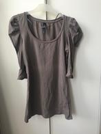 Top longsleeve Bershka maat M/L, Maat 38/40 (M), Bruin, Zo goed als nieuw, Korte mouw