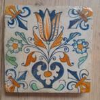 Gekleurde tulptegel 1. Vroeg 17e eeuw, antieke tegel, Antiek en Kunst, Ophalen of Verzenden