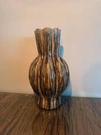 Bruin witte vaas, Huis en Inrichting, Ophalen, Overige kleuren, Minder dan 50 cm, Glas