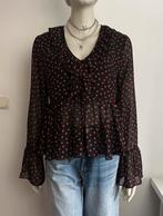 Nikkie polkadot blouse, Maat 38/40 (M), Zwart, Ophalen of Verzenden, Zo goed als nieuw