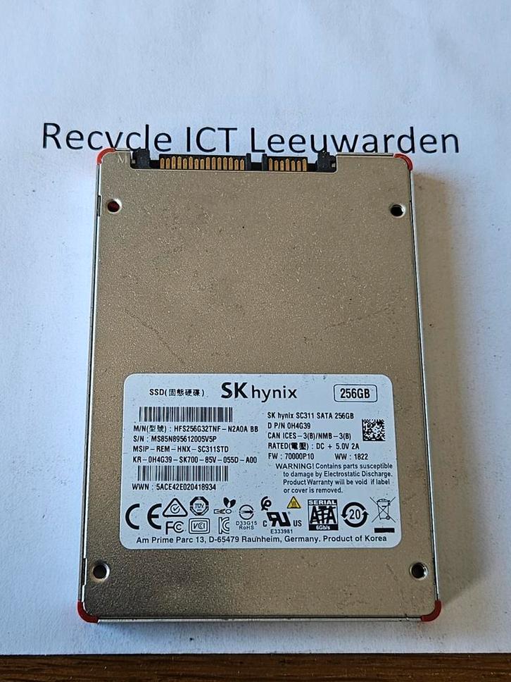 Sk hynix 256gb laptop ssd hdd hardeschijf, Computers en Software, Harde schijven, Gebruikt, Laptop, Intern, SSD, SATA, Ophalen of Verzenden