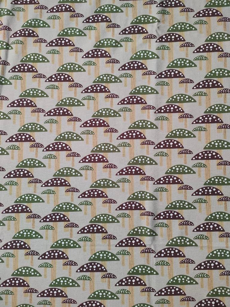 Stenzo tricot jersey paddenstoel, Hobby en Vrije tijd, Stoffen en Lappen, 120 cm of meer, Nieuw, Ophalen of Verzenden, Katoen