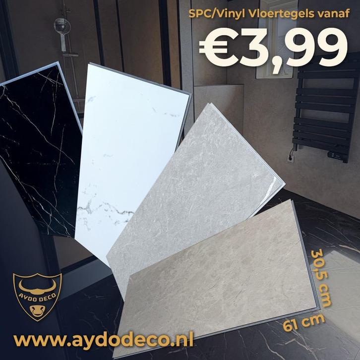 SPC/Vinyl Vloertegels, Doe-het-zelf en Verbouw, Tegels, Nieuw, Vloertegels, Overige materialen, 60 cm of meer, 20 tot 40 cm, Minder dan 5 m²