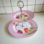 2 laagse etagere met tulpen, Ophalen of Verzenden, Zo goed als nieuw