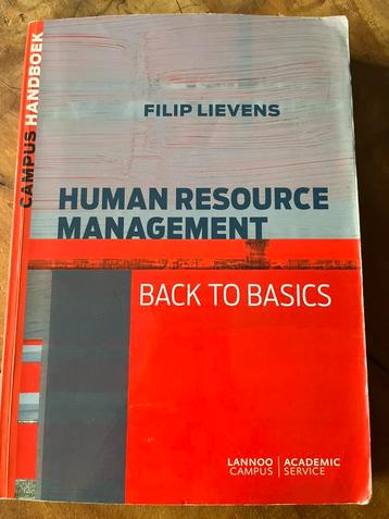Filip Lievens - handboek Human Resource Management beschikbaar voor biedingen