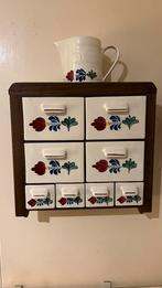Antiek Kruidenkastje Boerenbond met Bloemmotieven, Antiek en Kunst, Ophalen