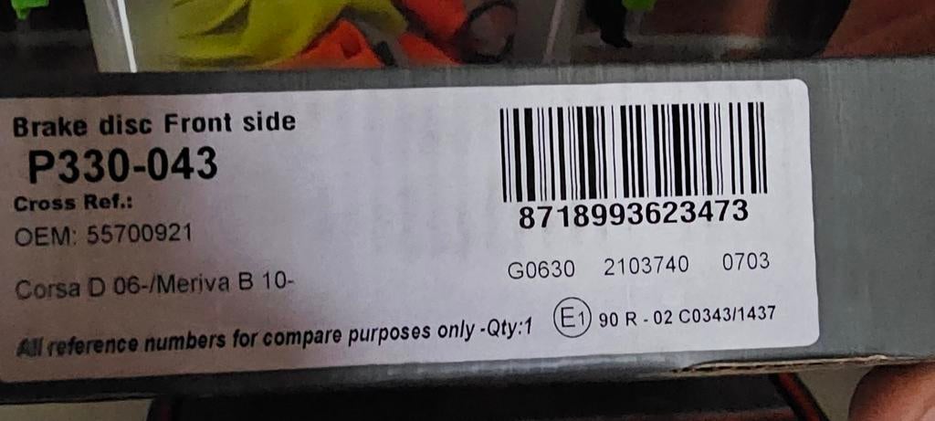 *NIEUWE *Remschijven Opel Corsa/Meriva, Ophalen, Nieuw, Opel