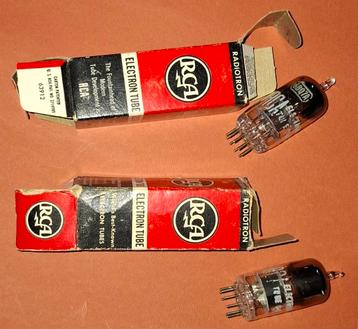 paartje 6bq7a buizen rca (equivalent ecc180) beschikbaar voor biedingen