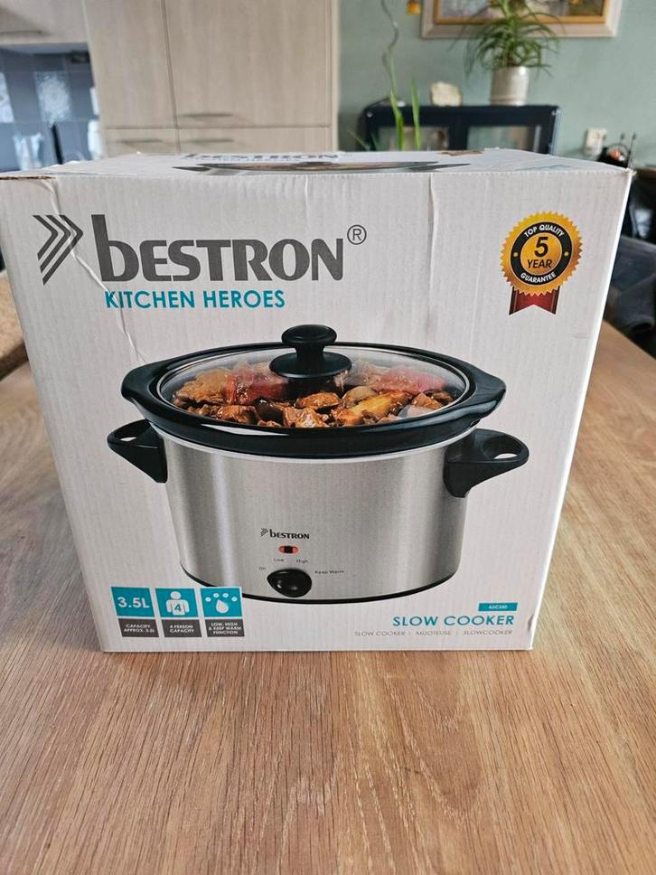 Bestron Slowcooker 3.5L - Nieuw in doos!, Witgoed en Apparatuur, Slowcookers, Nieuw, Ophalen