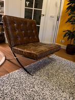 Replica Barcelona chair, Huis en Inrichting, Fauteuils, Ophalen, Zo goed als nieuw, 50 tot 75 cm, Leer