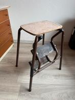 Vintage Opklapbare Kruk / Trapje, Ophalen, Gebruikt, Bruin, Eén