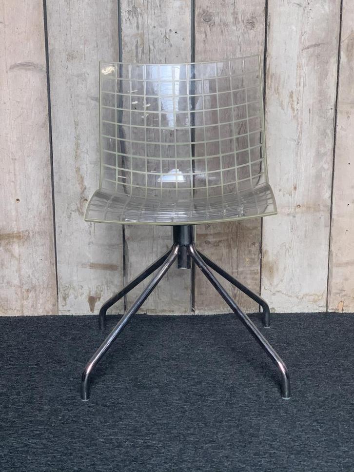 Maxx design stoel transparant, Huis en Inrichting, Stoelen, Gebruikt, Vier, Kunststof, Metaal, Ophalen of Verzenden