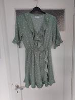Fraai jurkje van Loavies, maat M, lindegroen, witte noppen., Maat 38/40 (M), Ophalen of Verzenden, Zo goed als nieuw, Loavies.