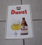 DUVEL BIER     metalen bord      afm 43 bij 30 cm (1), Reclamebord, Plaat of Schild, Duvel, Gebruikt, Ophalen of Verzenden