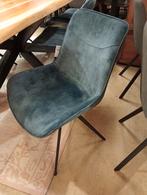 Nieuwe Brix eetkamerstoel aqua turquoise velvet €95 per stuk, Nieuw, Industrieel landelijk koloniaal boheems barok brocante, Vijf, Zes of meer stoelen