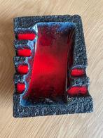 Vintage Keramische  Fatlava Asbak Rood Glazuur, Antiek en Kunst, Ophalen of Verzenden