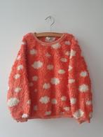 H&M Fleece Trui Oranje Wit Stippen Maat 110/116, Meisje, Trui of Vest, H&M, Ophalen of Verzenden