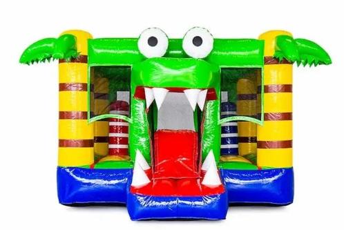 Te huur: Springkussen minibounce krokodil, Hobby en Vrije tijd, Feestartikelen | Verhuur, Zo goed als nieuw, Overige, Ophalen of Verzenden