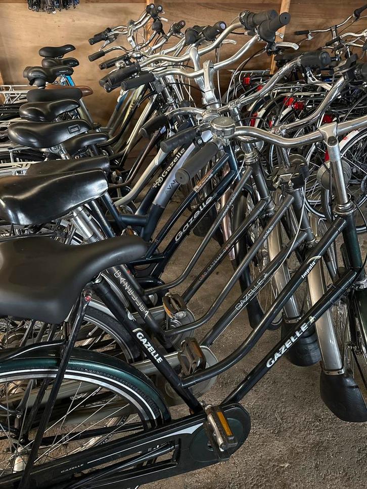 Partij Rijklare Fietsen, Fietsen en Brommers, Fietsen | Dames | Damesfietsen, Gebruikt, Gazelle, Versnellingen, 53 tot 56 cm, Ophalen of Verzenden