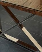 Eettafel inclusief glasplaat, Ophalen, 50 tot 100 cm, Zo goed als nieuw, Vijf personen of meer