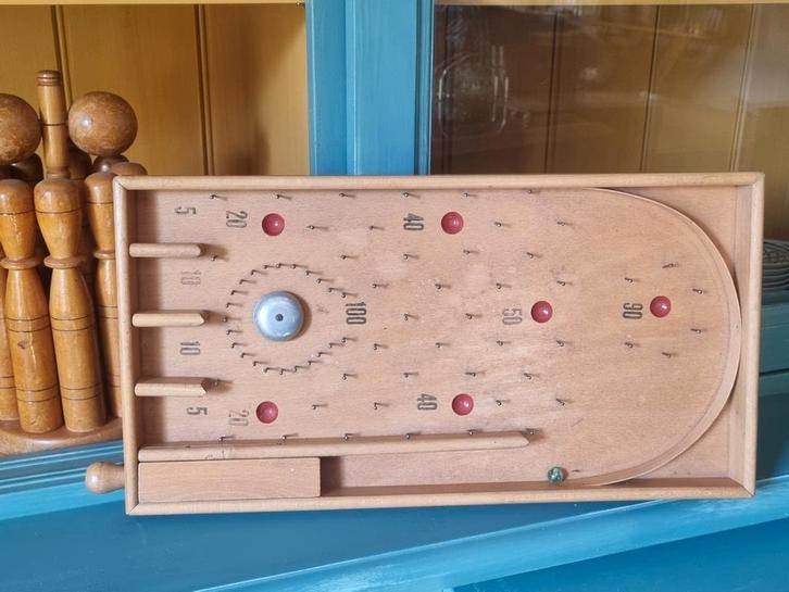 Houten flipperkast, Antiek en Kunst, Antiek | Speelgoed, Ophalen of Verzenden