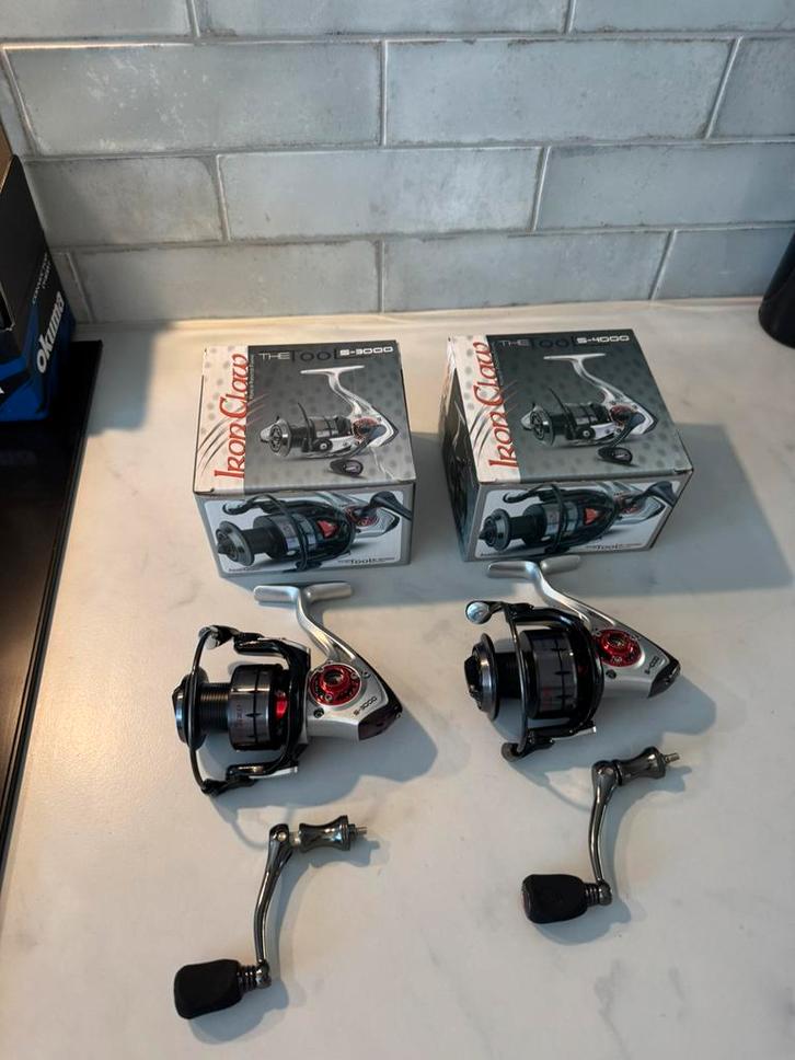 nieuwe iron claw the tool 3000 en 4000 molens  , alu body !!, Watersport en Boten, Hengelsport | Zeevissen, Nieuw, Molen, Ophalen of Verzenden