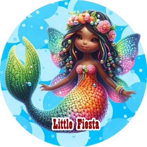 LF2000 icing frosting zeemeermin 19cm eetbare taart print, Hobby en Vrije tijd, Taarten en Cupcakes maken, Nieuw, Versiering, Taarten