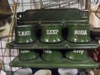 EMAILLE ZAND ZEEP SODA groen, Ophalen of Verzenden