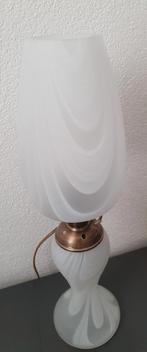 Antieke Designlamp met Gemarmerd Glas, Ophalen of Verzenden