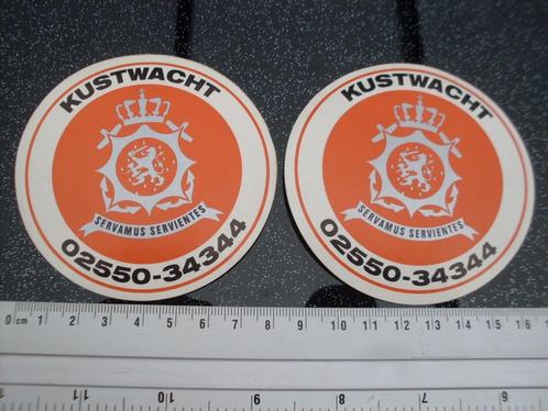 2x sticker kustwacht logo servamus servientes logo embleem, Verzamelen, Stickers, Zo goed als nieuw, Bedrijf of Vereniging, Verzenden