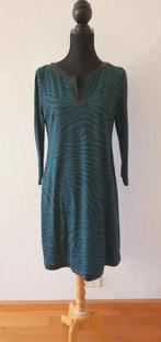Casiope jurk travelstof groen/zwart zo goed als nieuw L, Kleding | Dames, Maat 38/40 (M), Casiope, Ophalen of Verzenden, Zo goed als nieuw
